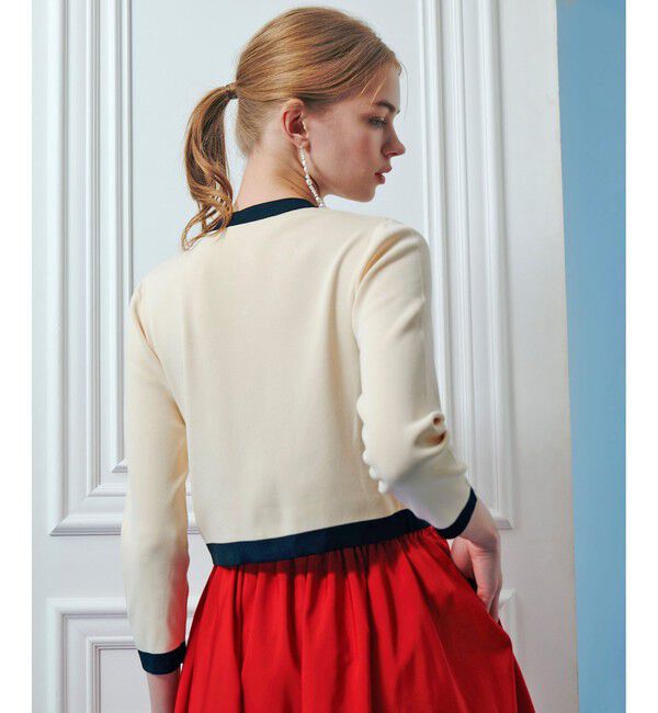 LOULOU WILLOUGHBY「◇【LOULOU WILLOUGHBY】バイカラーコンパクトカーディガン」|カーディガン|