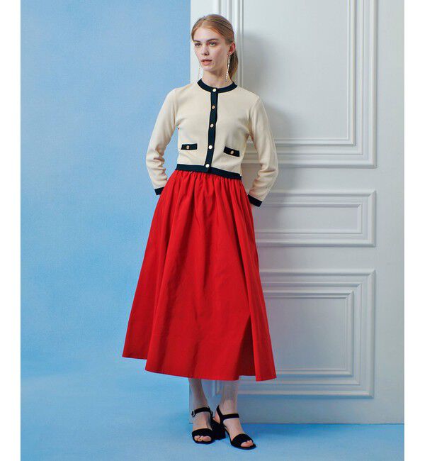 LOULOU WILLOUGHBY「◇【LOULOU WILLOUGHBY】バイカラーコンパクトカーディガン」|カーディガン|