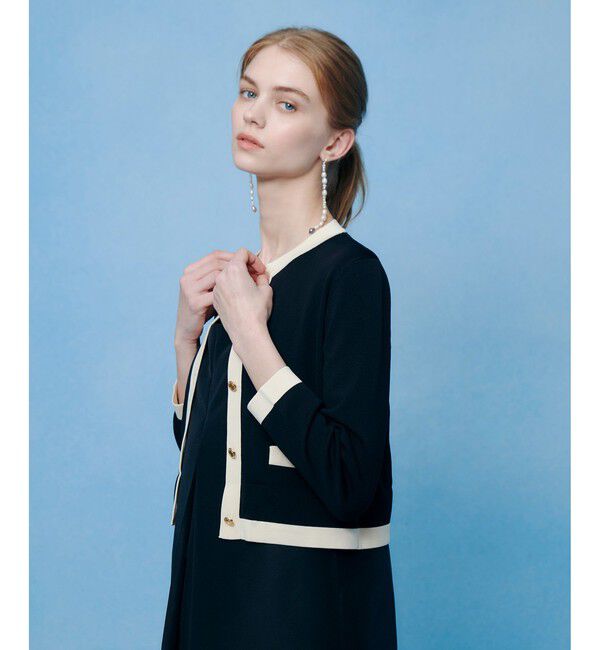 LOULOU WILLOUGHBY「◇【LOULOU WILLOUGHBY】バイカラーコンパクトカーディガン」|カーディガン|