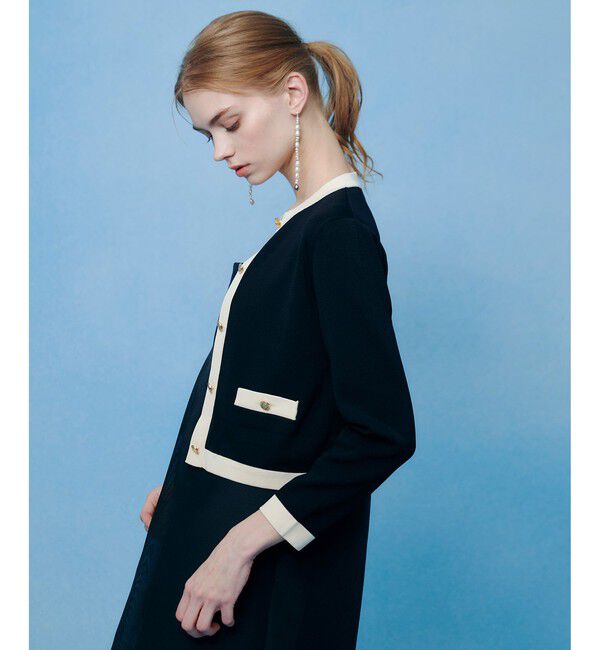 LOULOU WILLOUGHBY「◇【LOULOU WILLOUGHBY】バイカラーコンパクトカーディガン」|カーディガン|