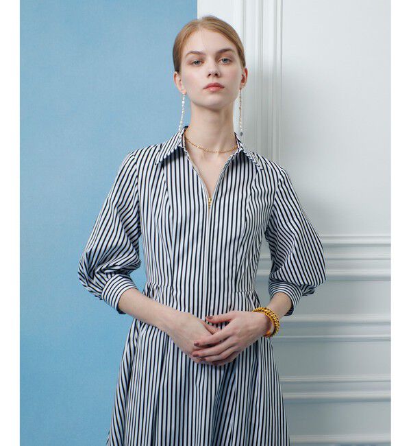 LOULOU WILLOUGHBY「【LOULOU WILLOUGHBY】タックパフシャツワンピース」|ワンピース|