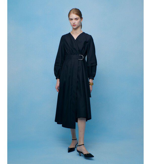 LOULOU WILLOUGHBY「【LOULOU WILLOUGHBY】バックルベルトカシュクールワンピース」|ワンピース|