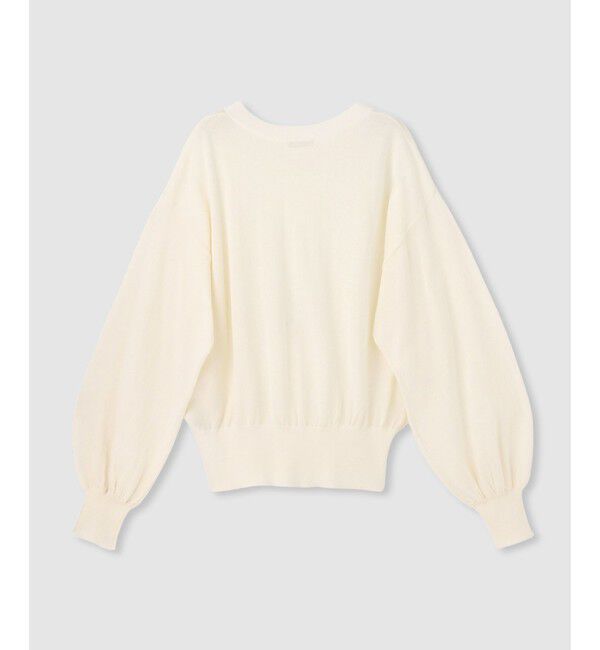 allureville「コットンシルクVネックプルオーバー」|ニット・セーター|