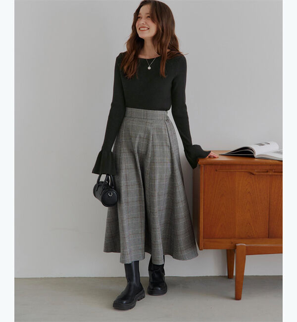 titivate「ボートネックベルスリーブニット」|ニット・セーター|