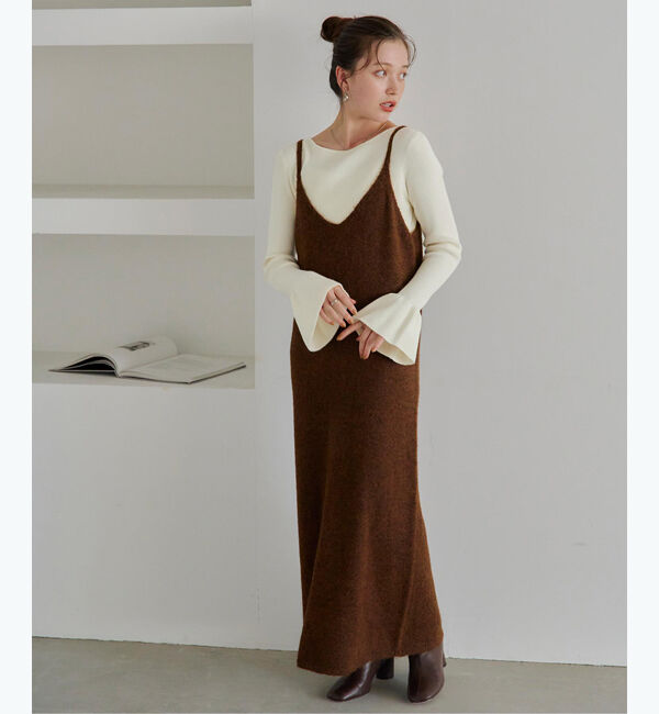 titivate「ボートネックベルスリーブニット」|ニット・セーター|