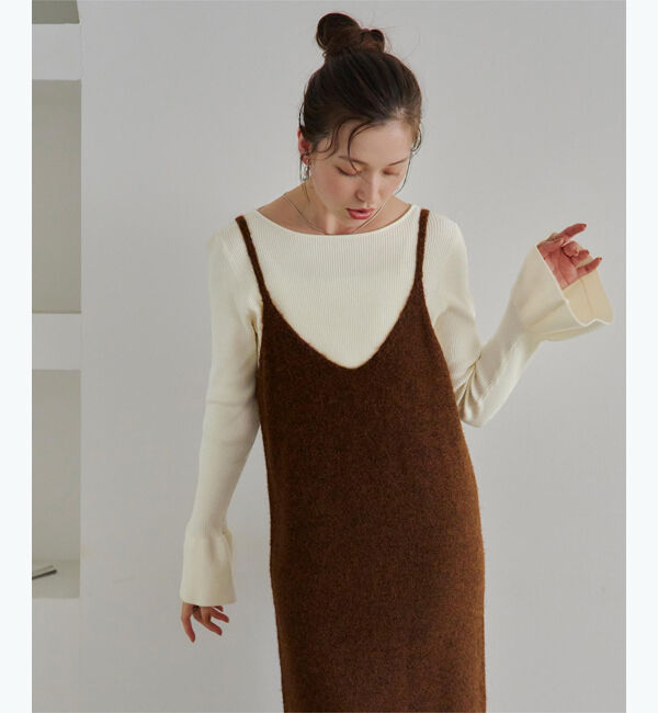 titivate「ボートネックベルスリーブニット」|ニット・セーター|