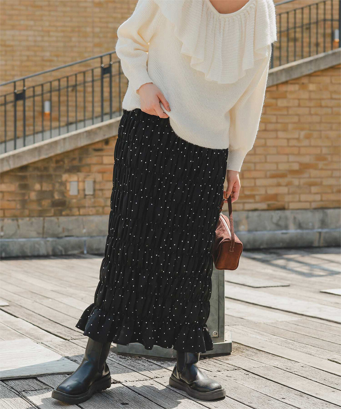 titivate「シャーリングIラインスカート」|スカート|