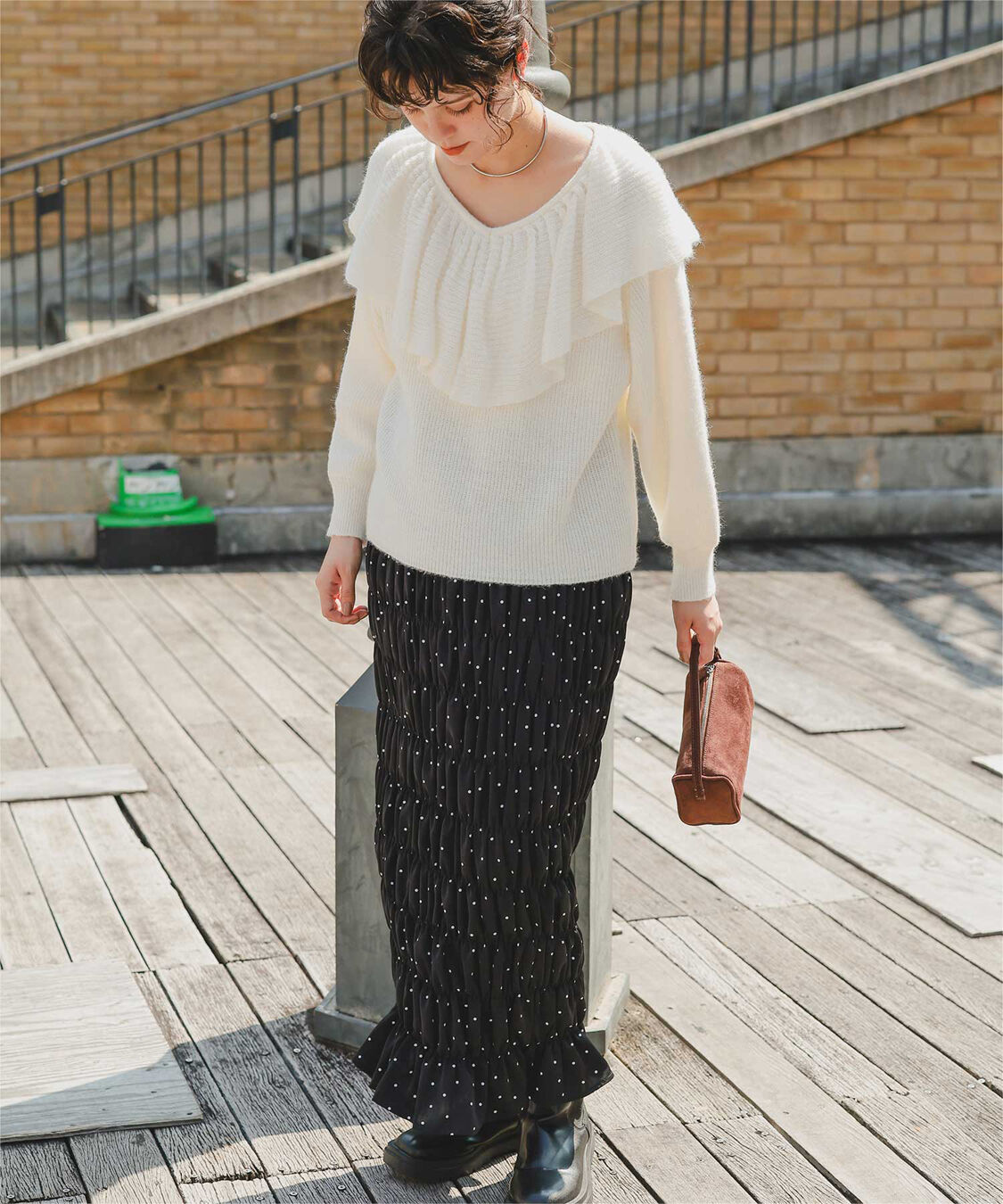 titivate「シャーリングIラインスカート」|スカート|