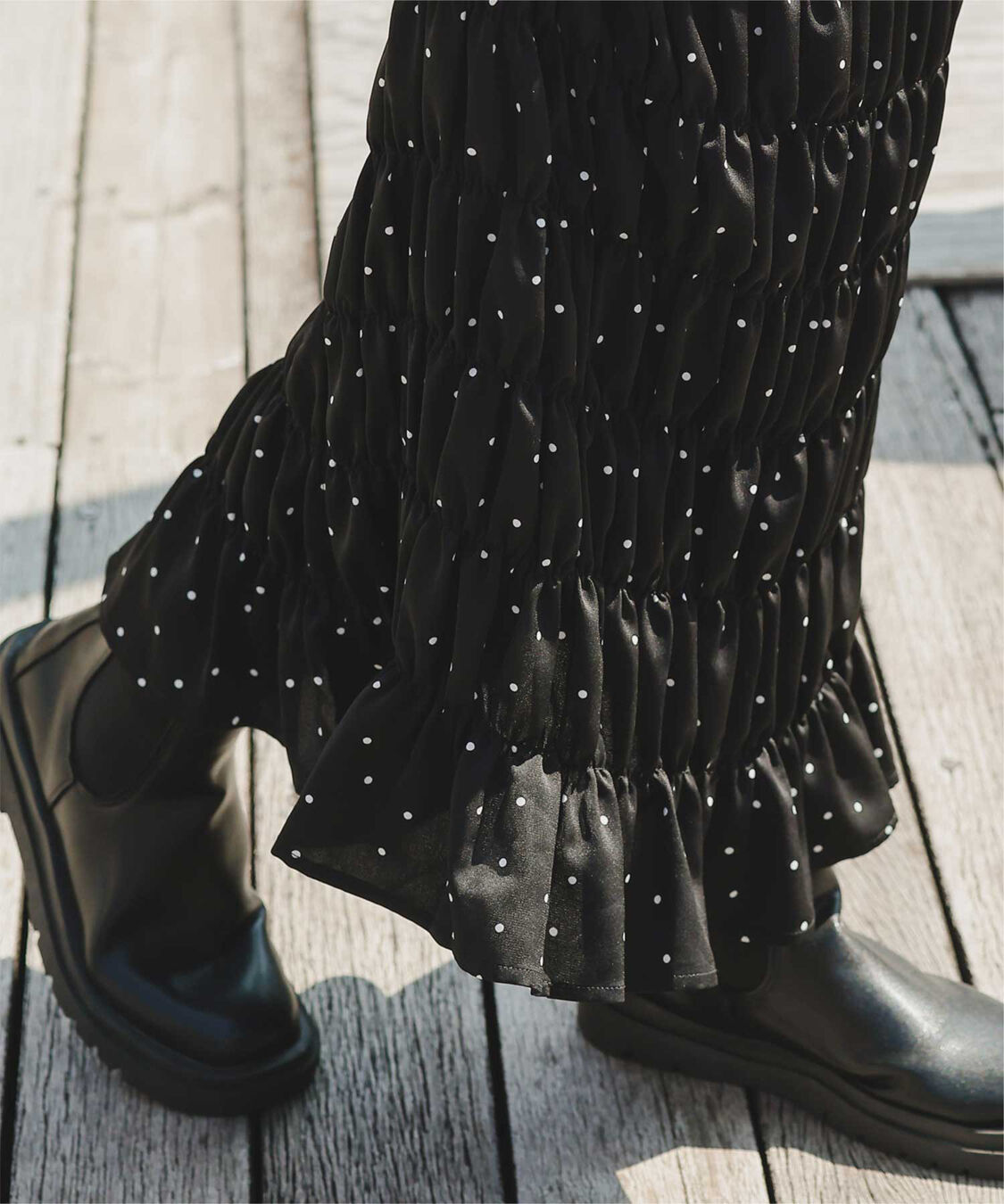 titivate「シャーリングIラインスカート」|スカート|