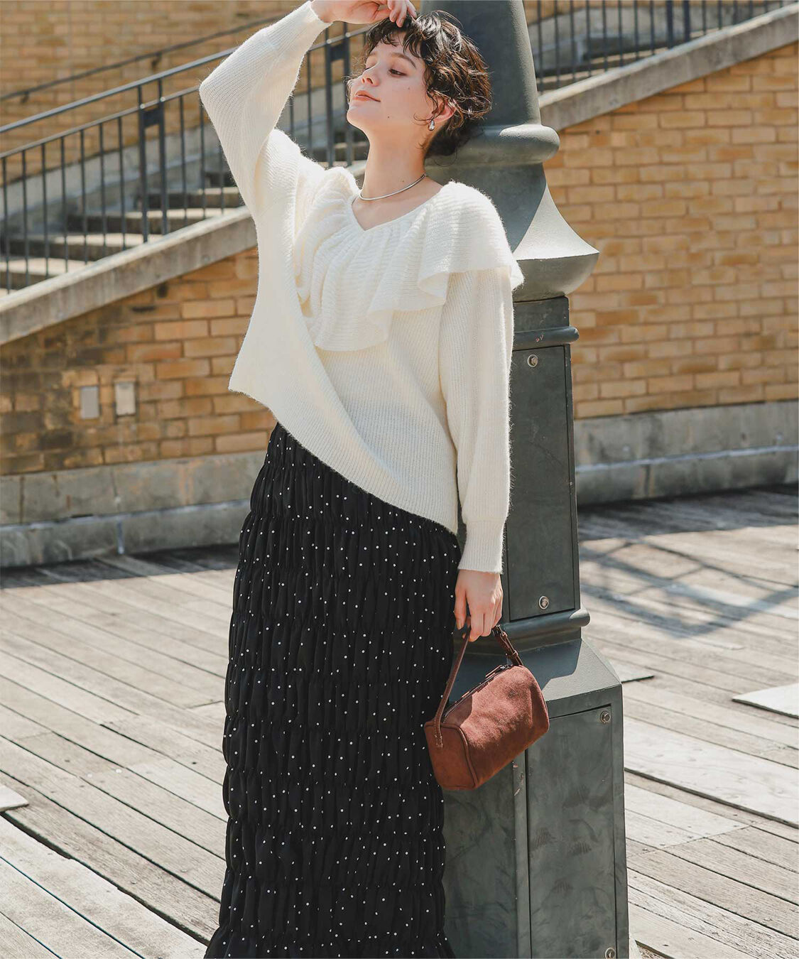 titivate「シャーリングIラインスカート」|スカート|