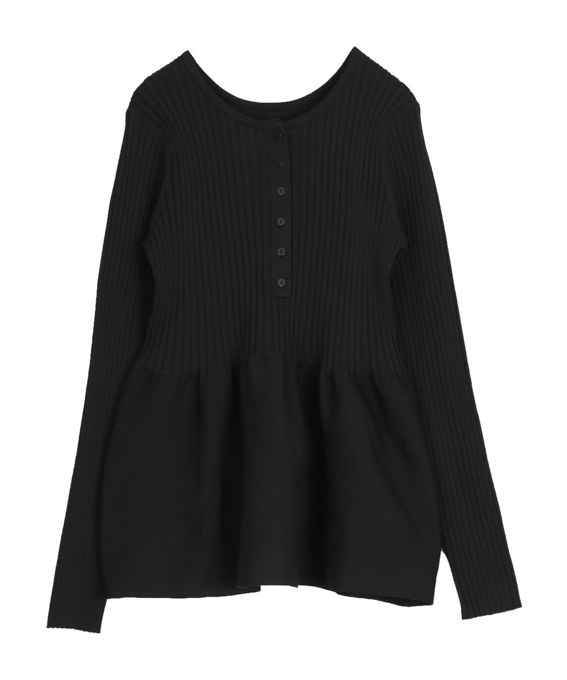 titivate「前後2wayヘンリーネックペプラムニットトップス」|ニット・セーター|