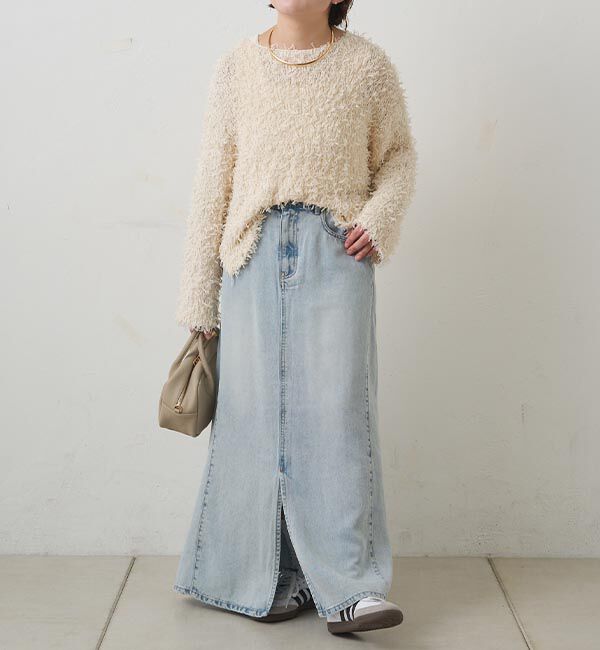  「リヨセル混デニムスカート」|スカート|