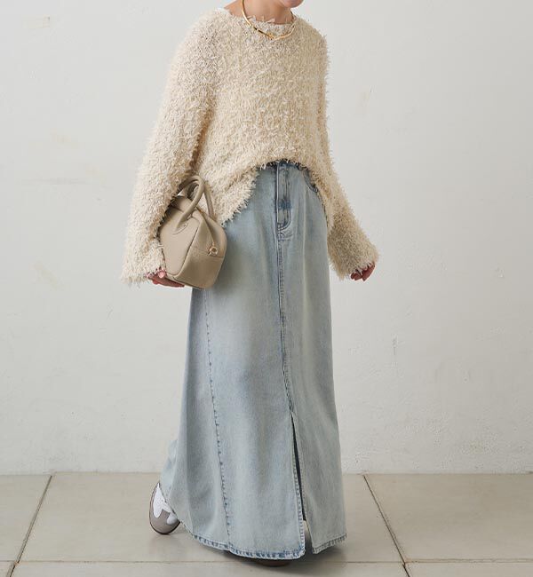  「リヨセル混デニムスカート」|スカート|