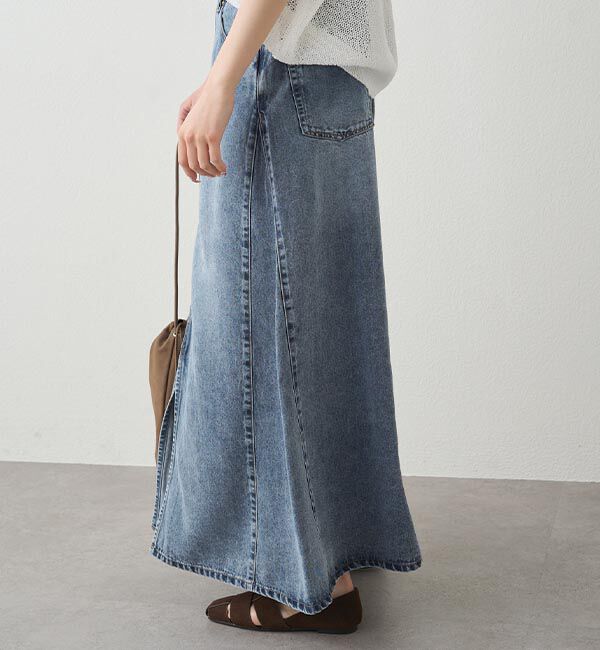  「リヨセル混デニムスカート」|スカート|