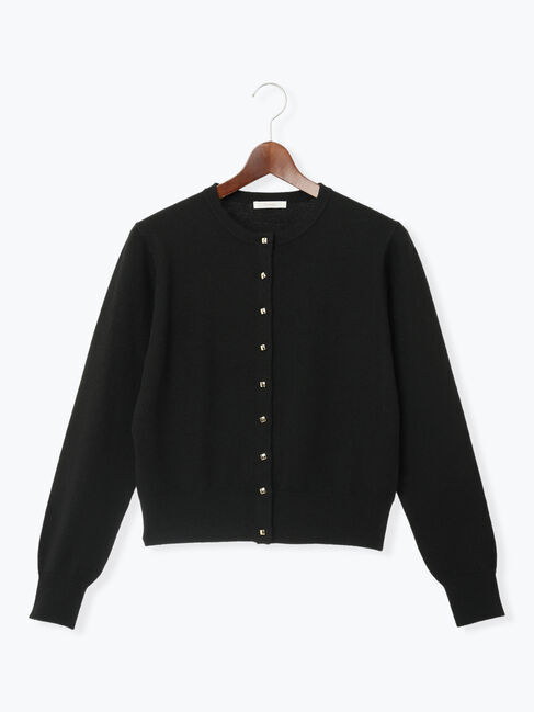 Te chichi「メタルスクエア釦クルーネックカーディガン」|カーディガン|
