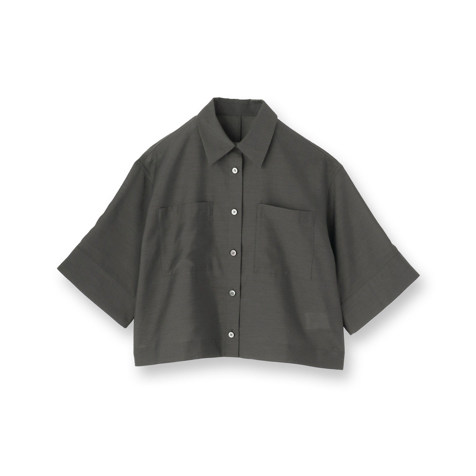 UNTITLED「【前開き/洗える】ショート丈シアーシャツ」|シャツ・ブラウス|