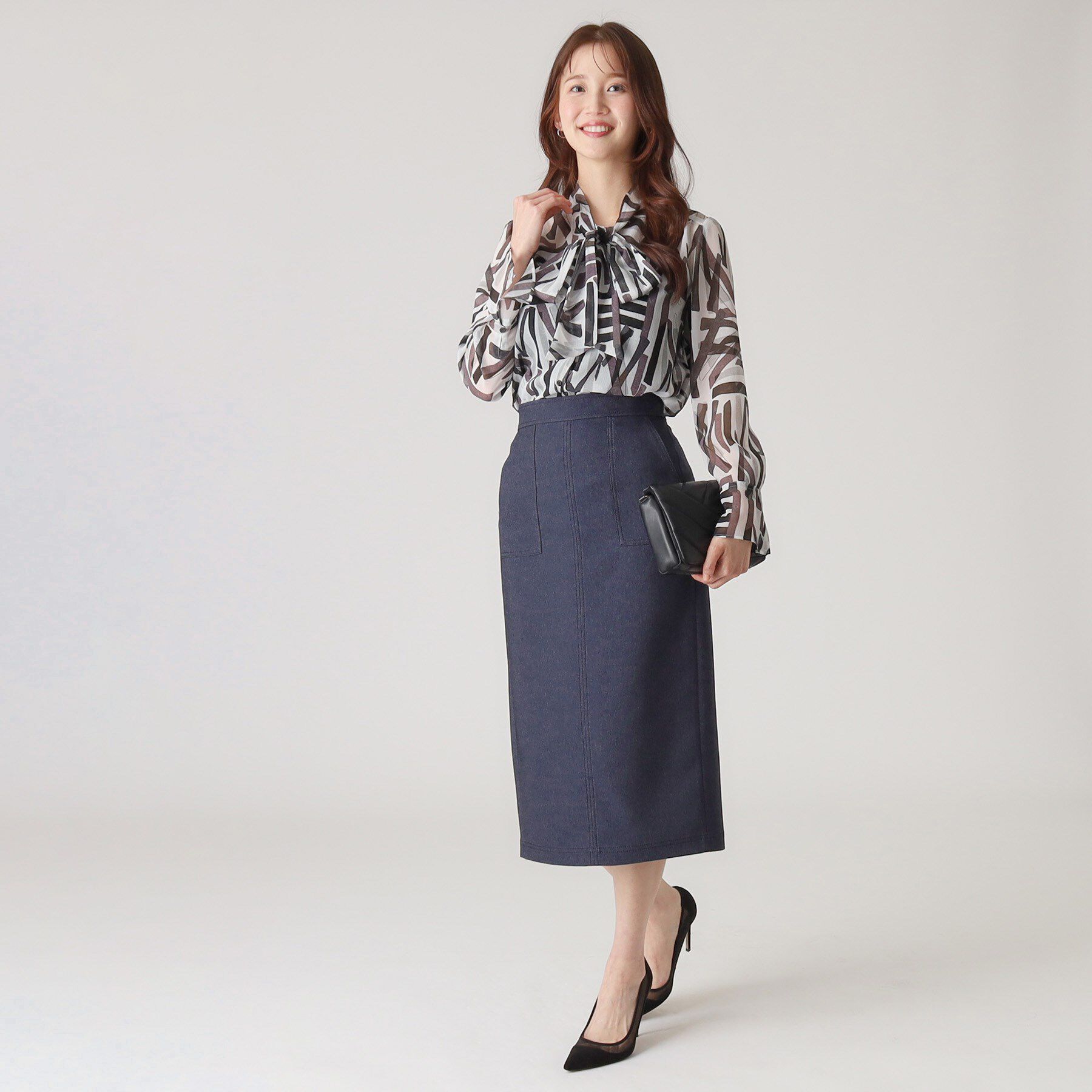 COUP DE CHANCE「【洗える／日本製】デニム調ナロータイトスカート」|スカート|