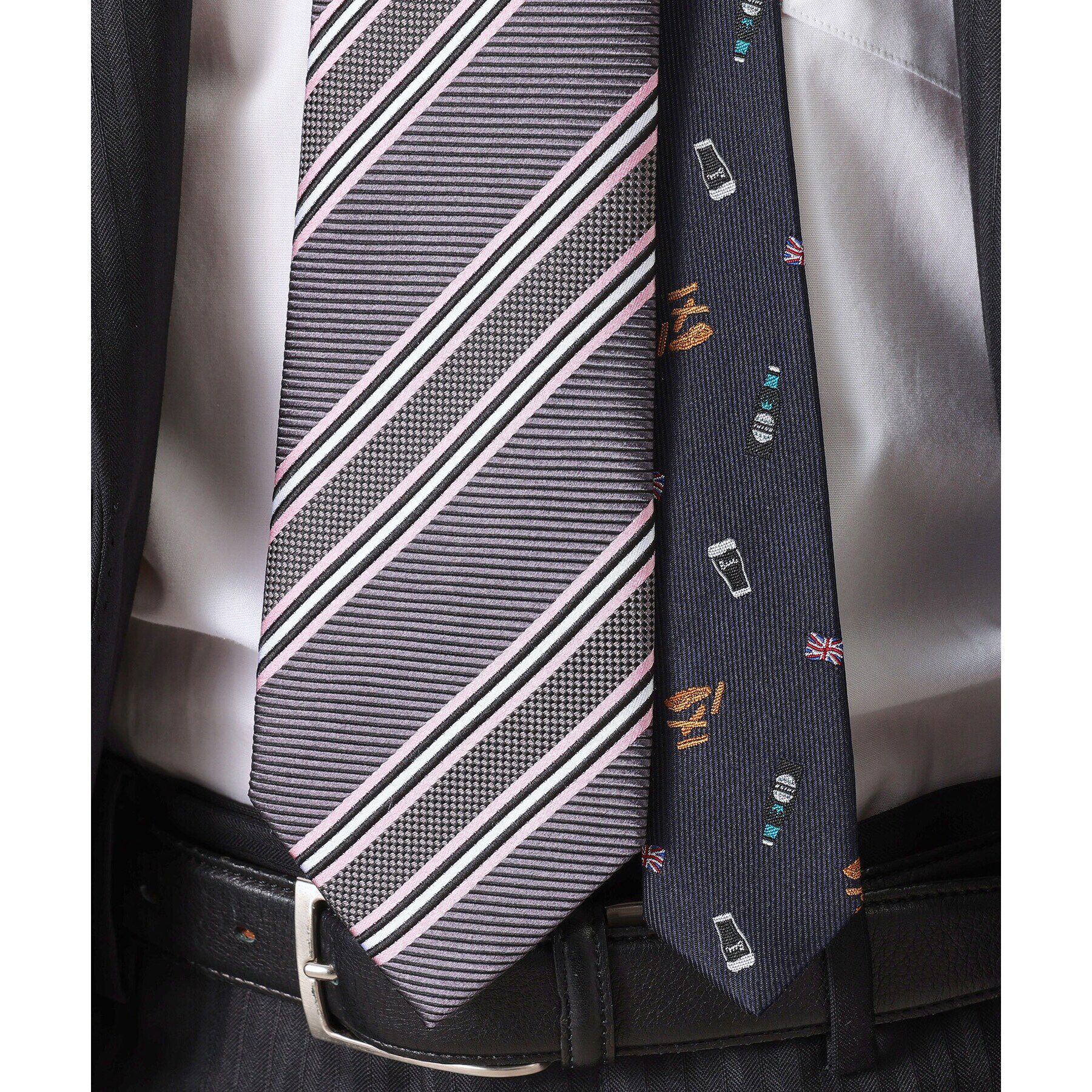 TAKEO KIKUCHI「【会話の増えるネクタイ】ベーシックストライプ　チェンジタイ」|ネクタイ・蝶ネクタイ|