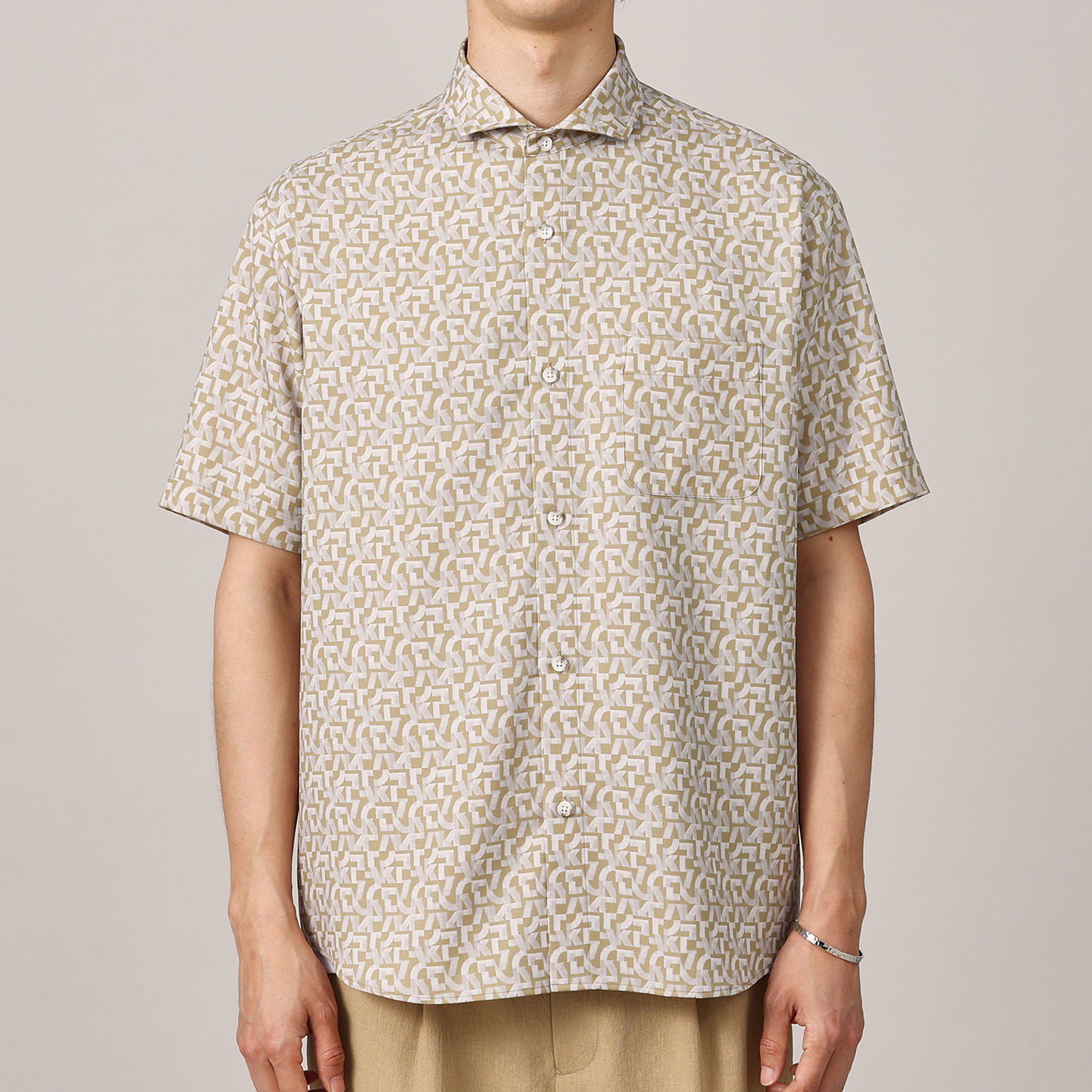 TAKEO KIKUCHI「マイクロパズル柄 半袖シャツ」|シャツ・ブラウス|