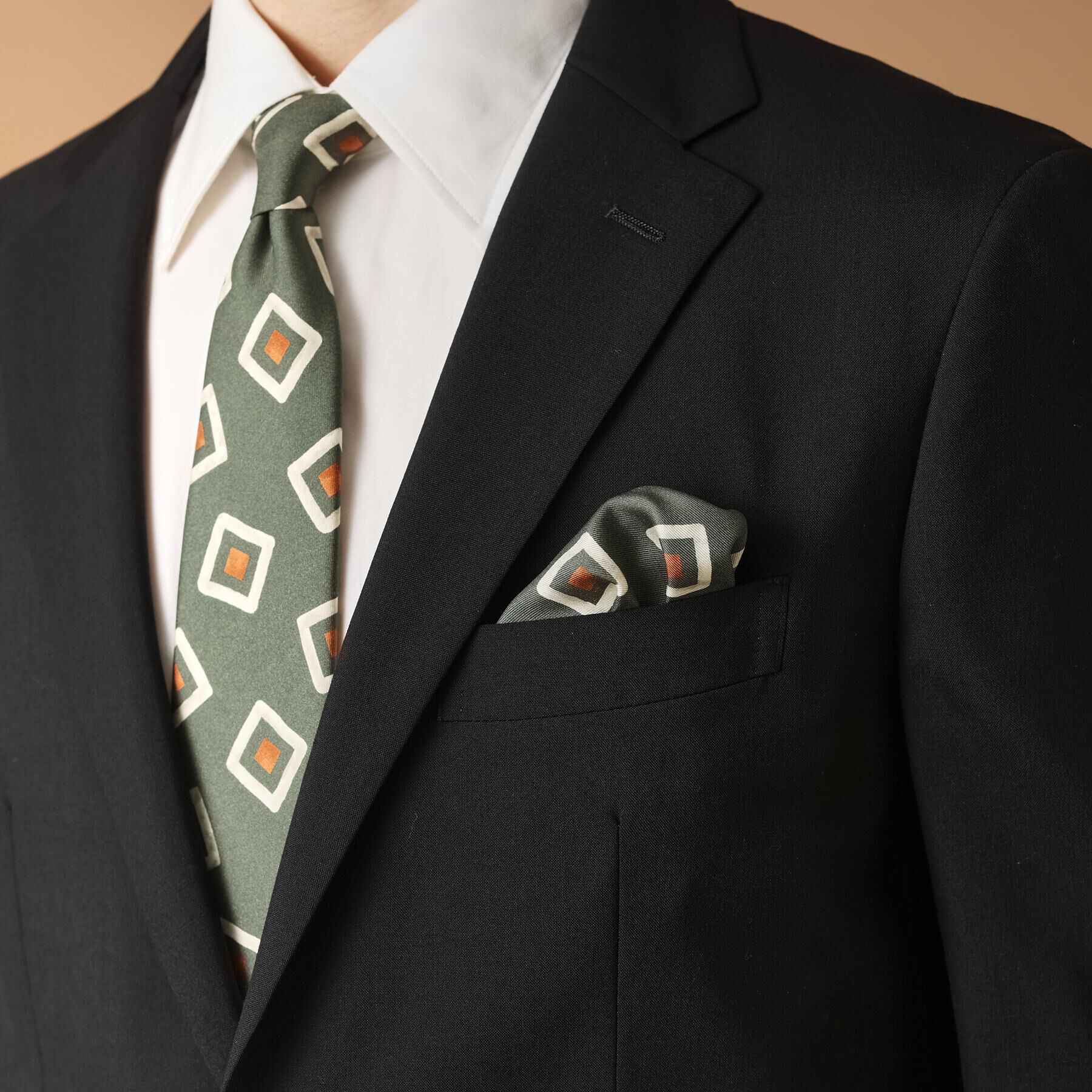 40CARATS&525「手書き小紋プリントチーフ」|バンダナ・スカーフ|