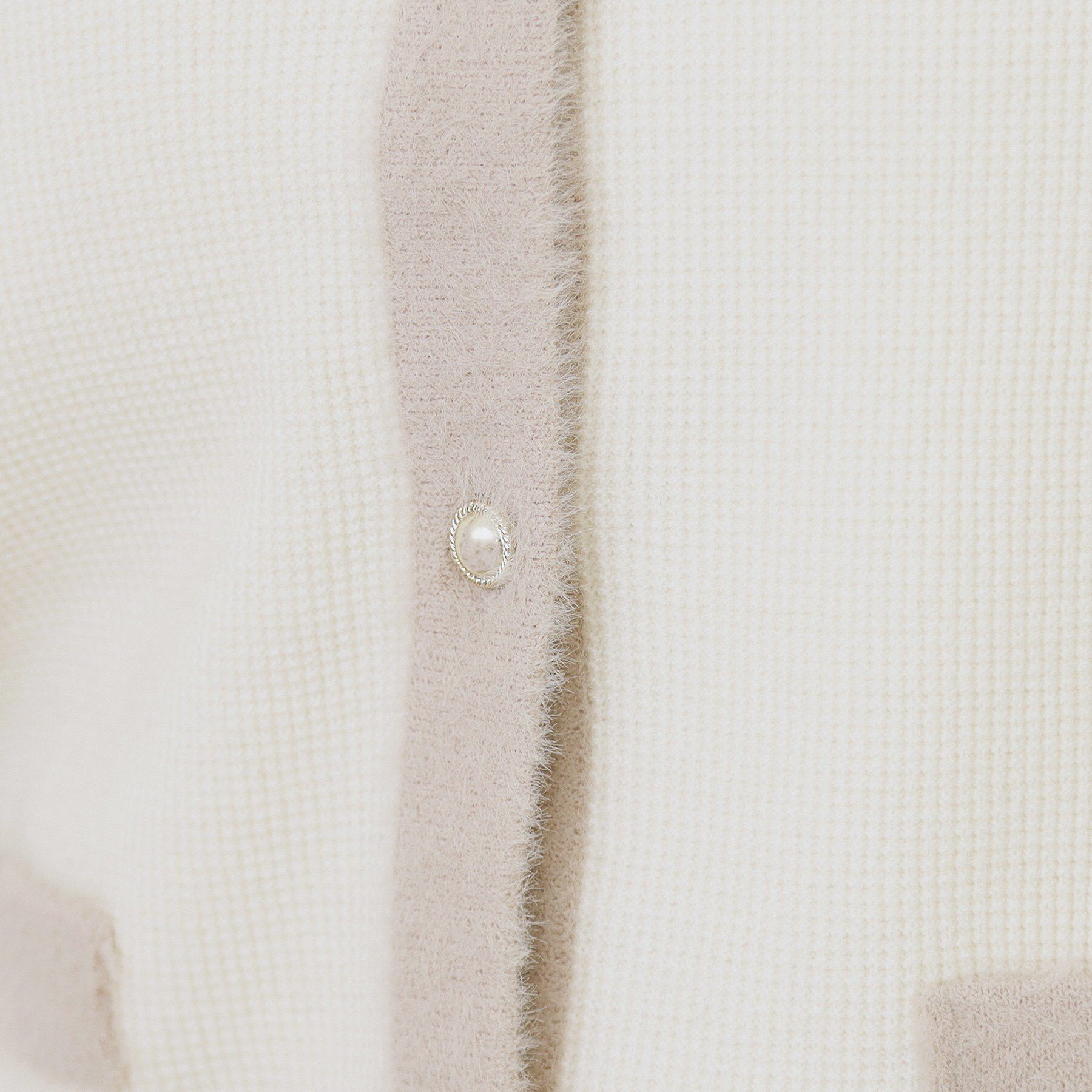 index「フェザーバイカラークルーネックカーディガン【洗濯機OK】」|カーディガン|