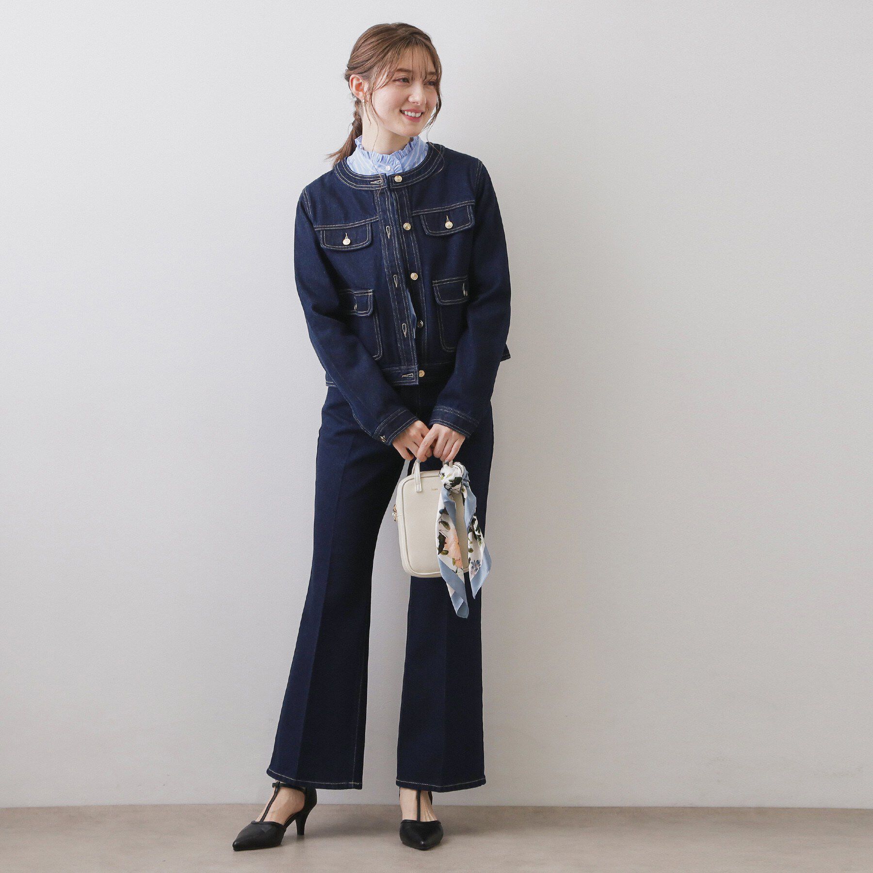 index「ミニマルノーカラーデニムジャケット【洗濯機OK】」|デニムジャケット|