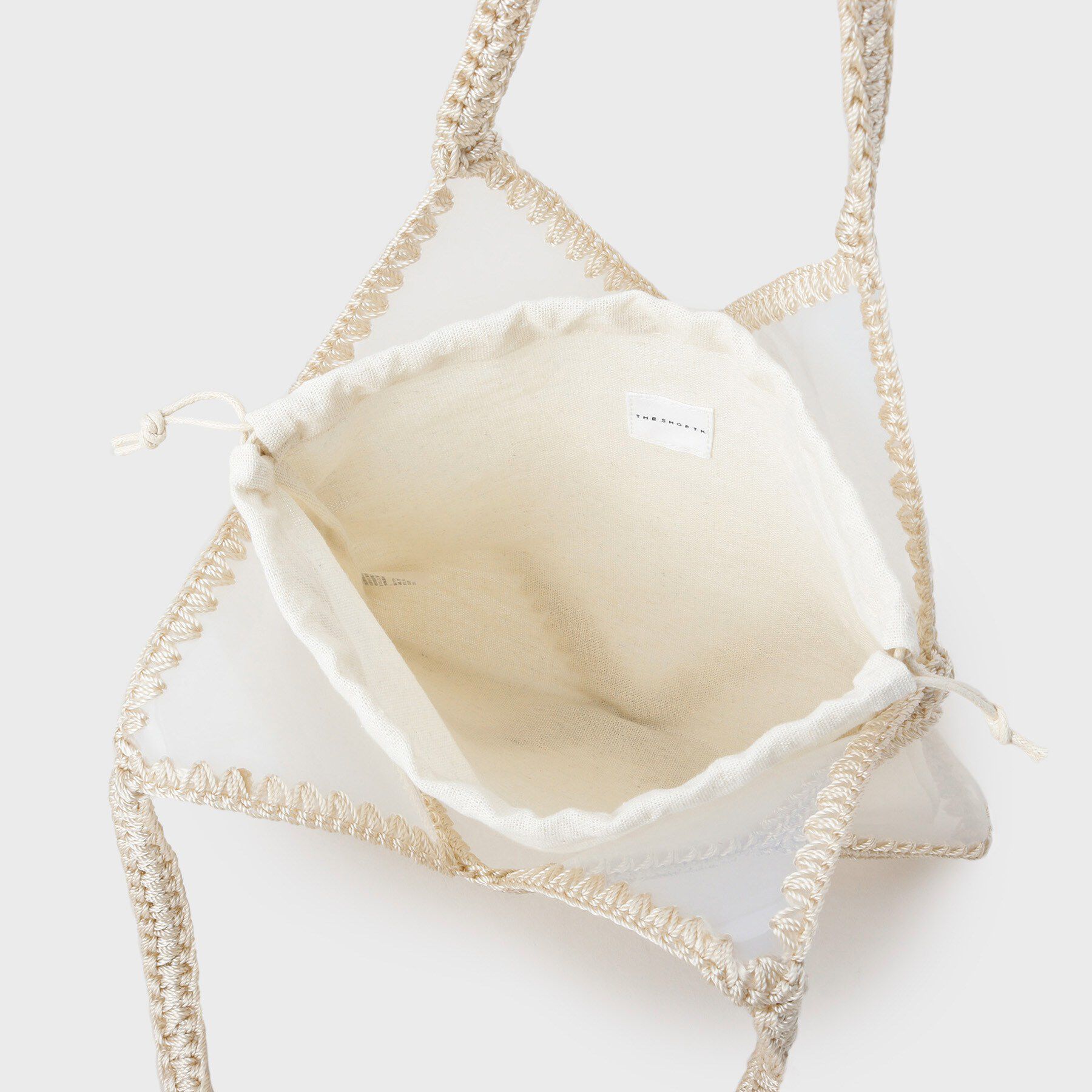 THE SHOP TK「透け感を楽しめる PVC&times;鍵針切り替えバッグ」|トートバッグ|