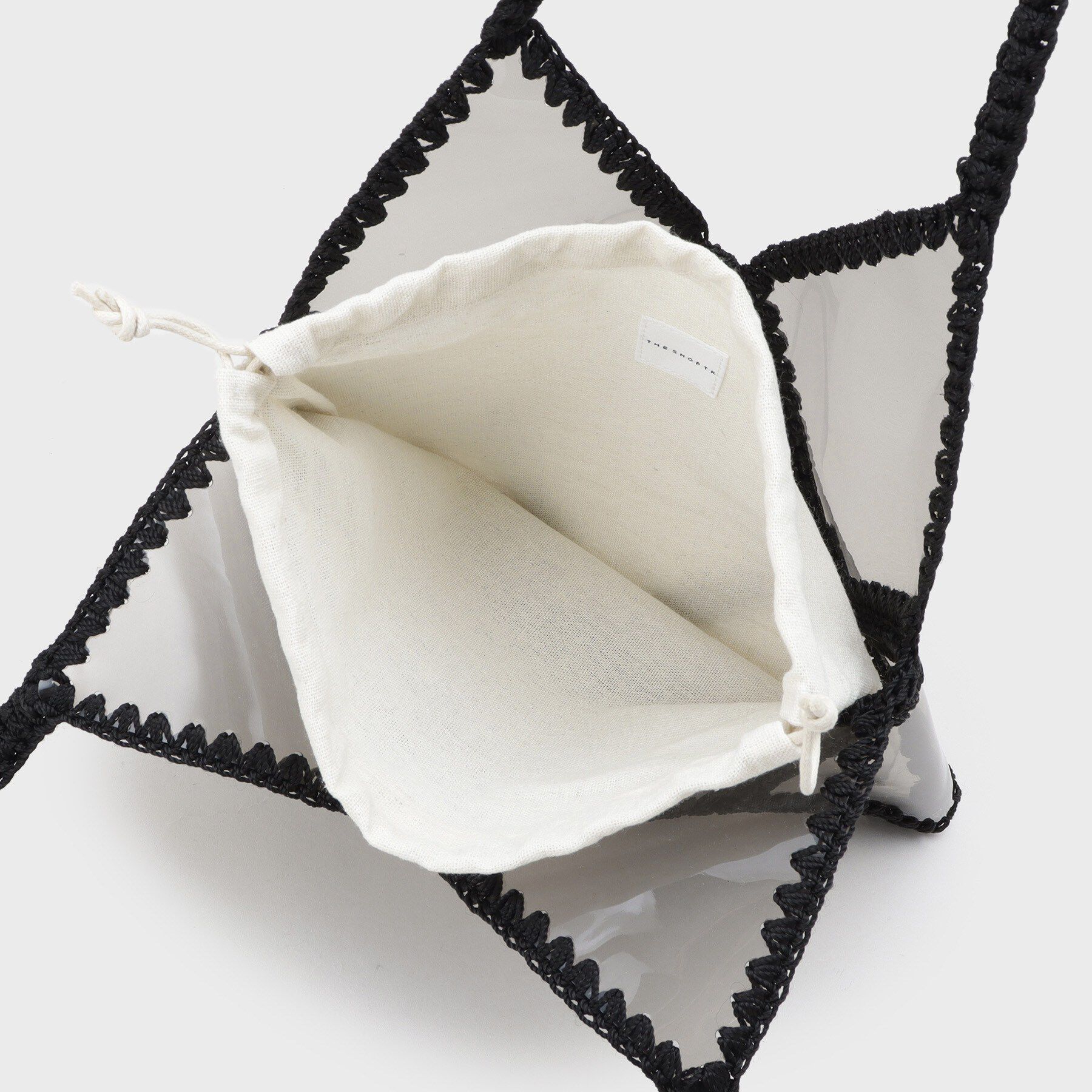 THE SHOP TK「透け感を楽しめる PVC&times;鍵針切り替えバッグ」|トートバッグ|