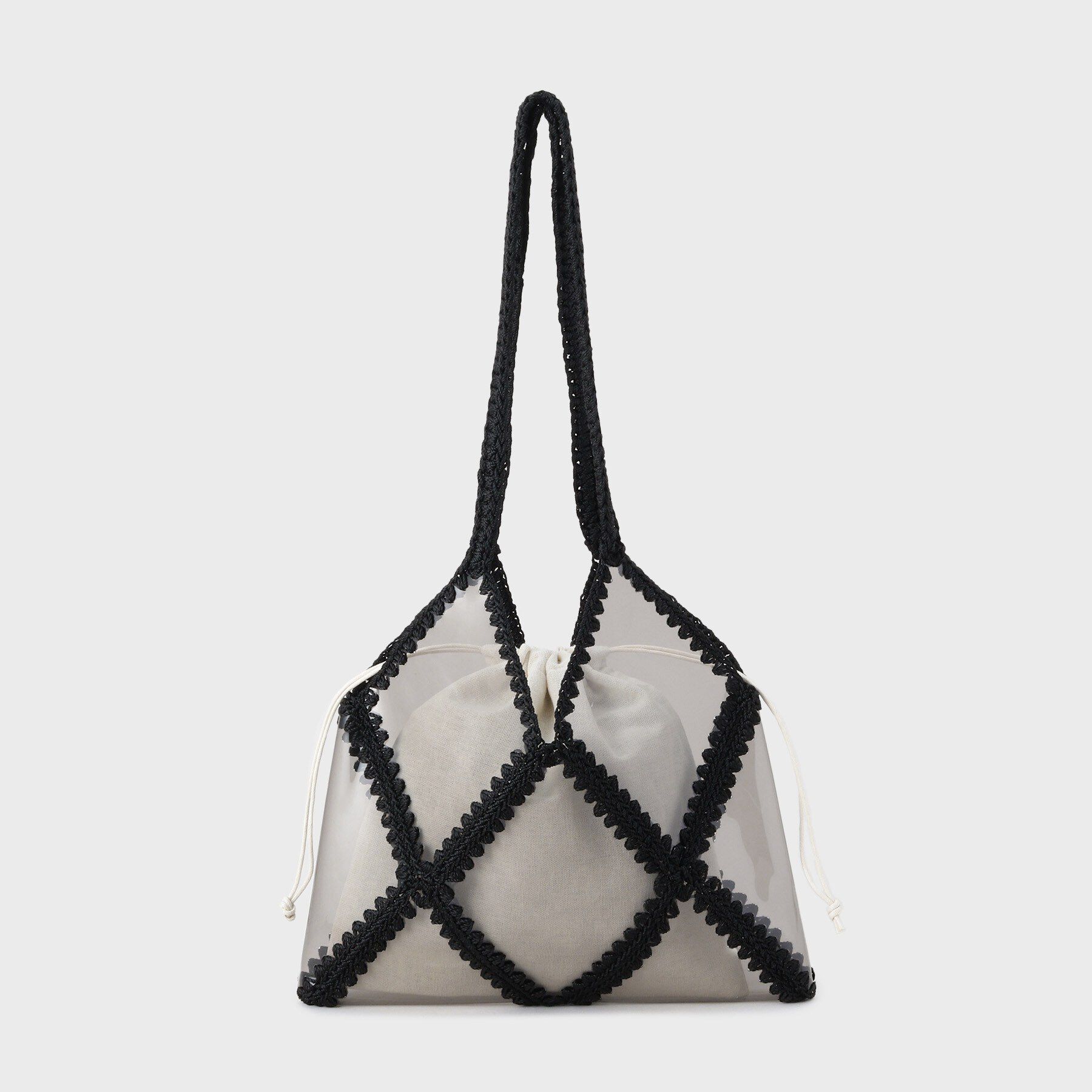 THE SHOP TK「透け感を楽しめる PVC&times;鍵針切り替えバッグ」|トートバッグ|