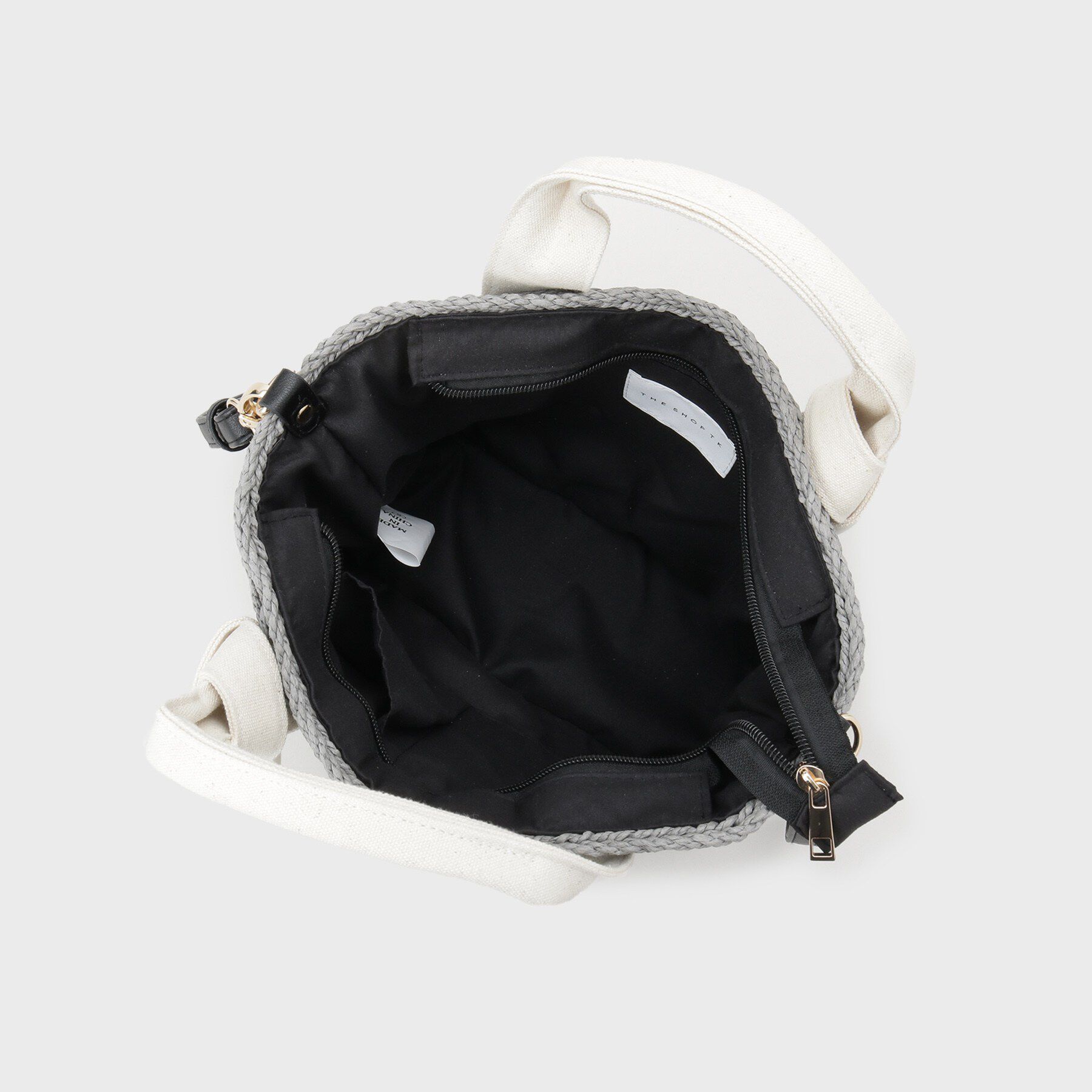 THE SHOP TK「ロゴ雑材バッグ」|ハンドバッグ|