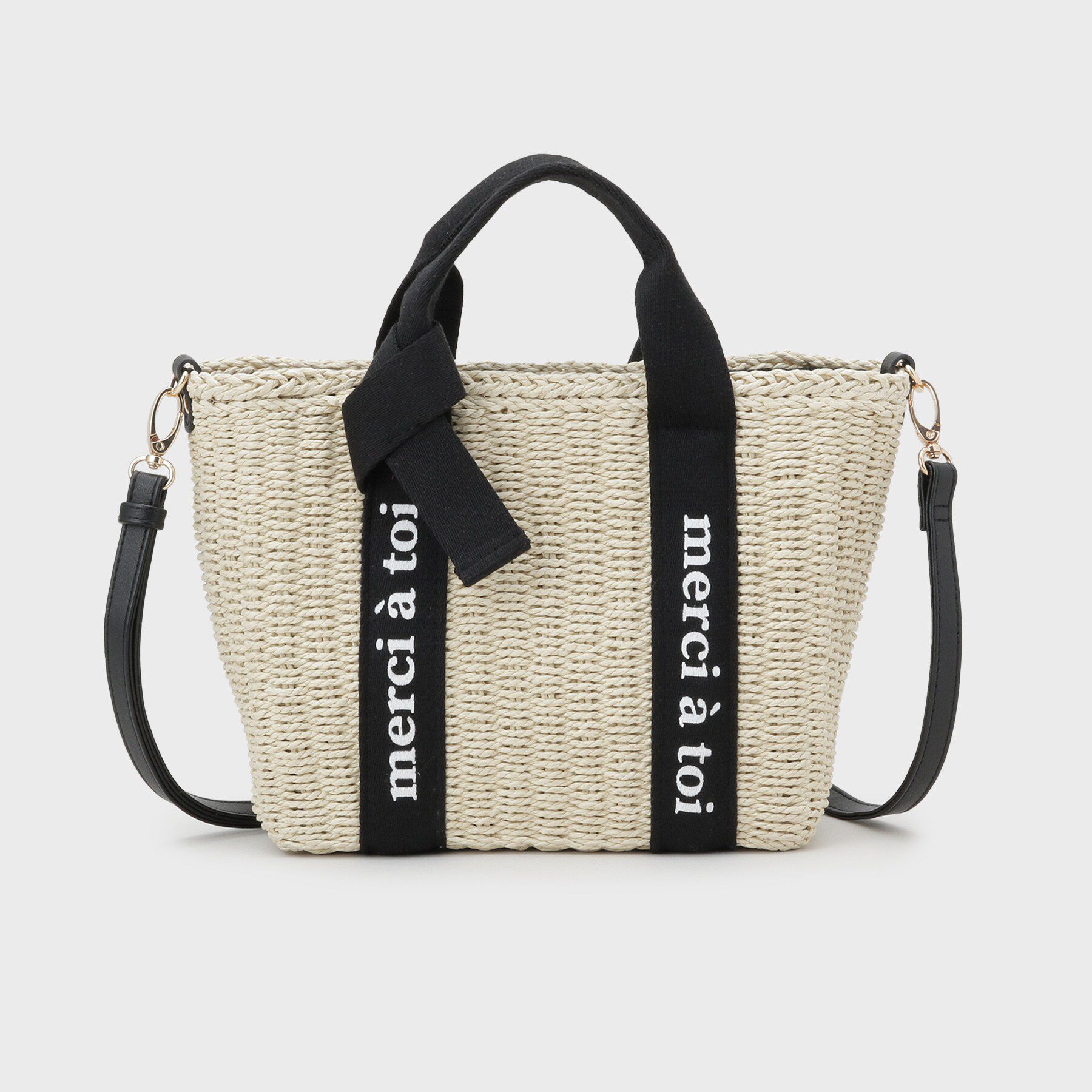 THE SHOP TK「ロゴ雑材バッグ」|ハンドバッグ|