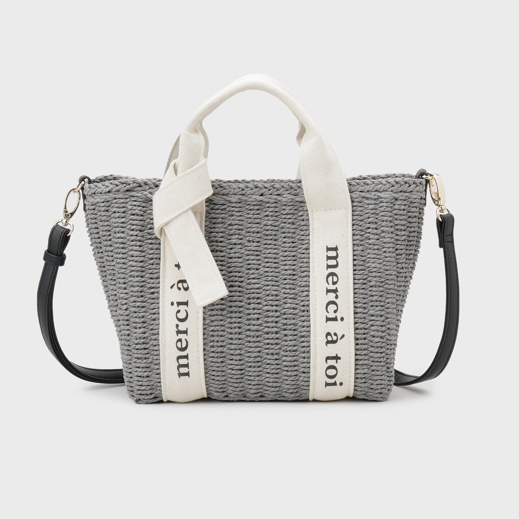 THE SHOP TK「ロゴ雑材バッグ」|ハンドバッグ|