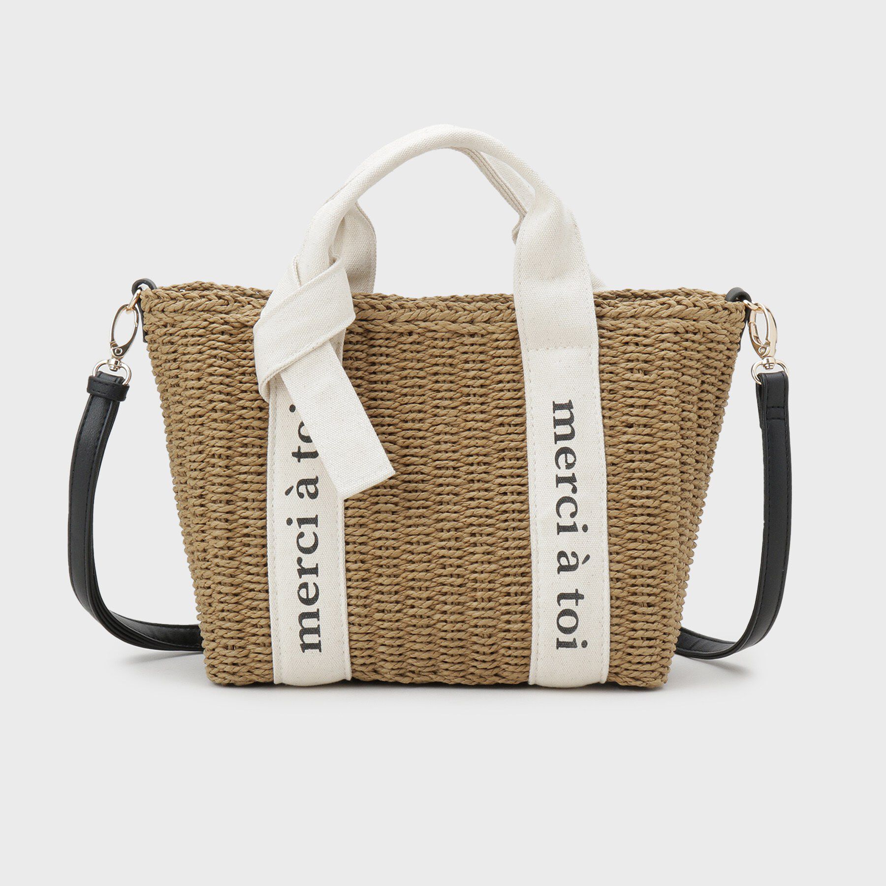 THE SHOP TK「ロゴ雑材バッグ」|ハンドバッグ|