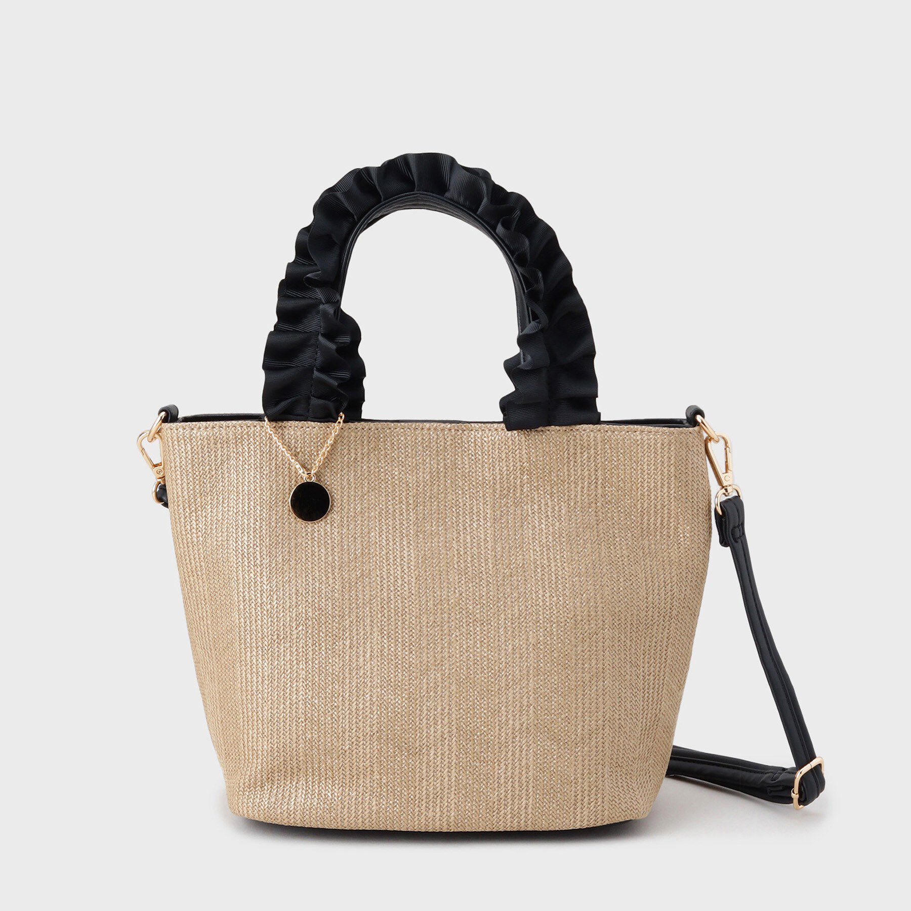 THE SHOP TK「雑材フリルハンドルトートバッグ」|トートバッグ|