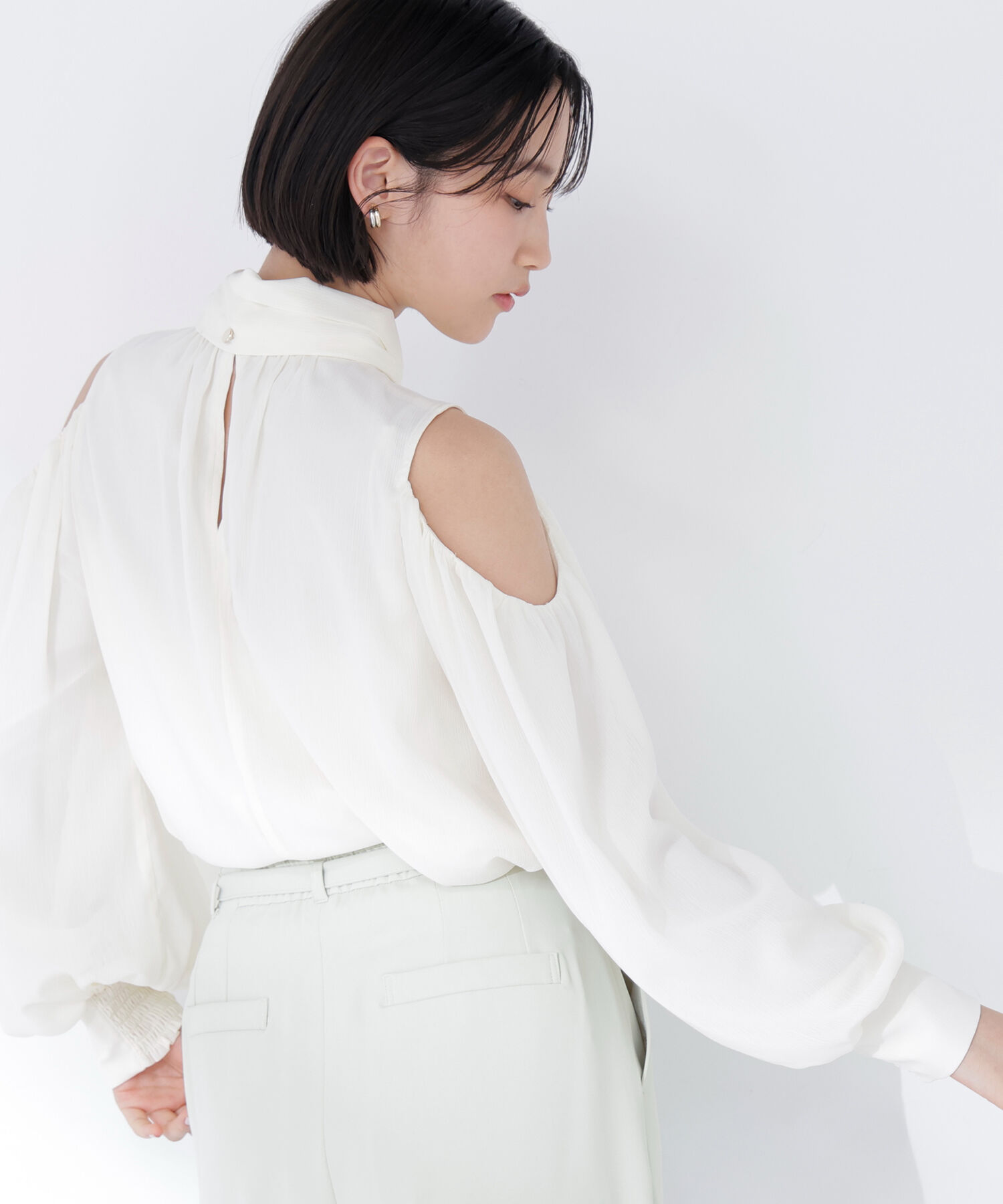  「オープンショルダーブラウス」|シャツ・ブラウス|