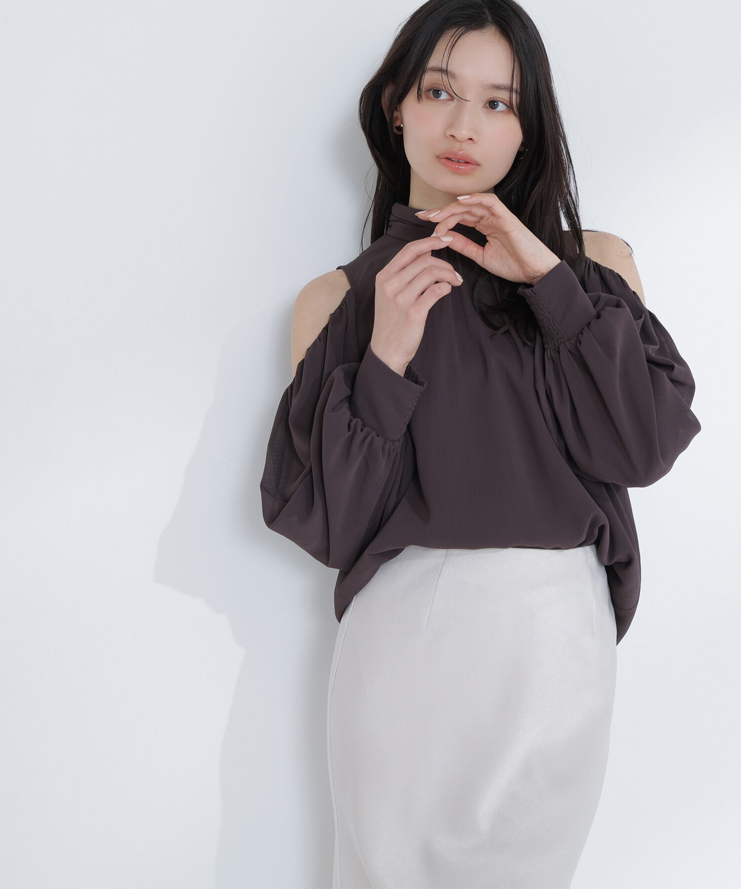  「オープンショルダーブラウス」|シャツ・ブラウス|