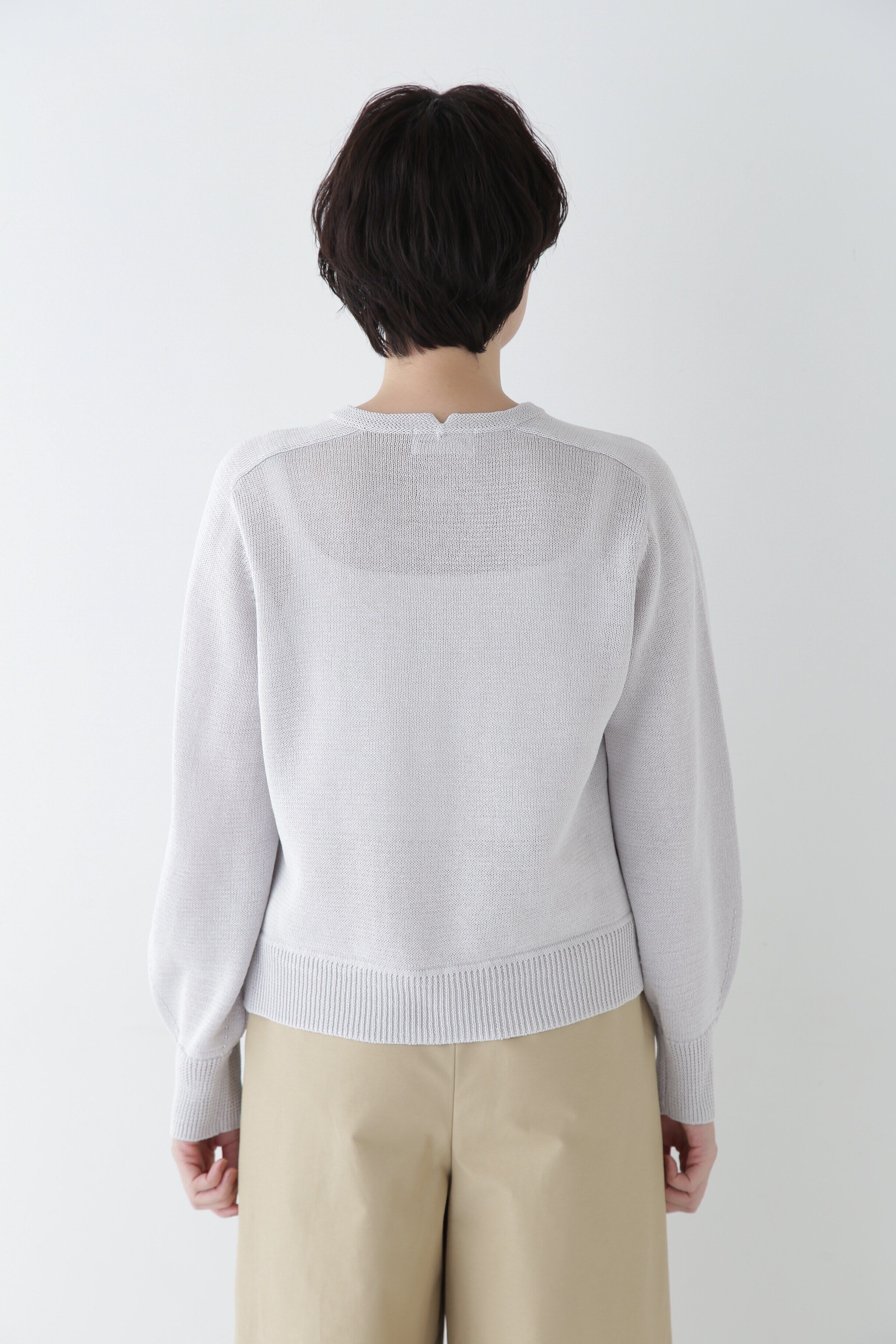  「◆【ウォッシャブル】ミドルゲージギマポケット付プルオーバー」|ニット・セーター|