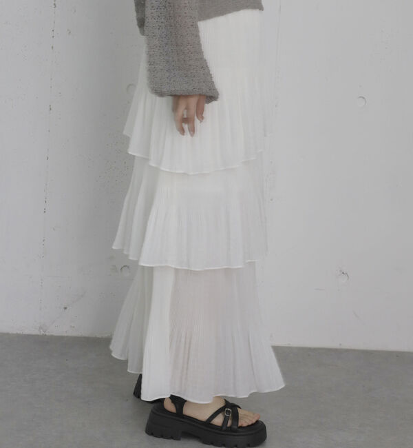 archives「ドットプリーツフリルティアードスカート」|スカート|