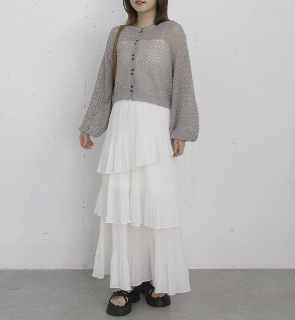 archives「ドットプリーツフリルティアードスカート」|スカート|