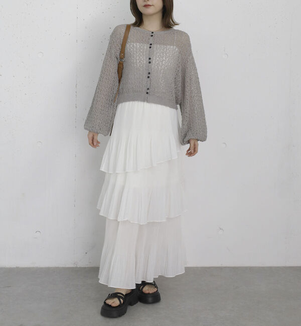archives「ドットプリーツフリルティアードスカート」|スカート|