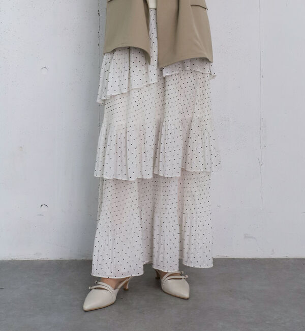 archives「ドットプリーツフリルティアードスカート」|スカート|OFF WHITE