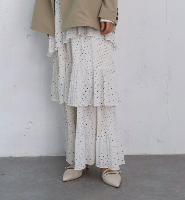 archives「ドットプリーツフリルティアードスカート」|スカート|