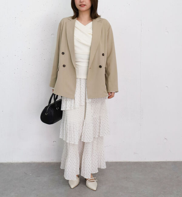 archives「ドットプリーツフリルティアードスカート」|スカート|