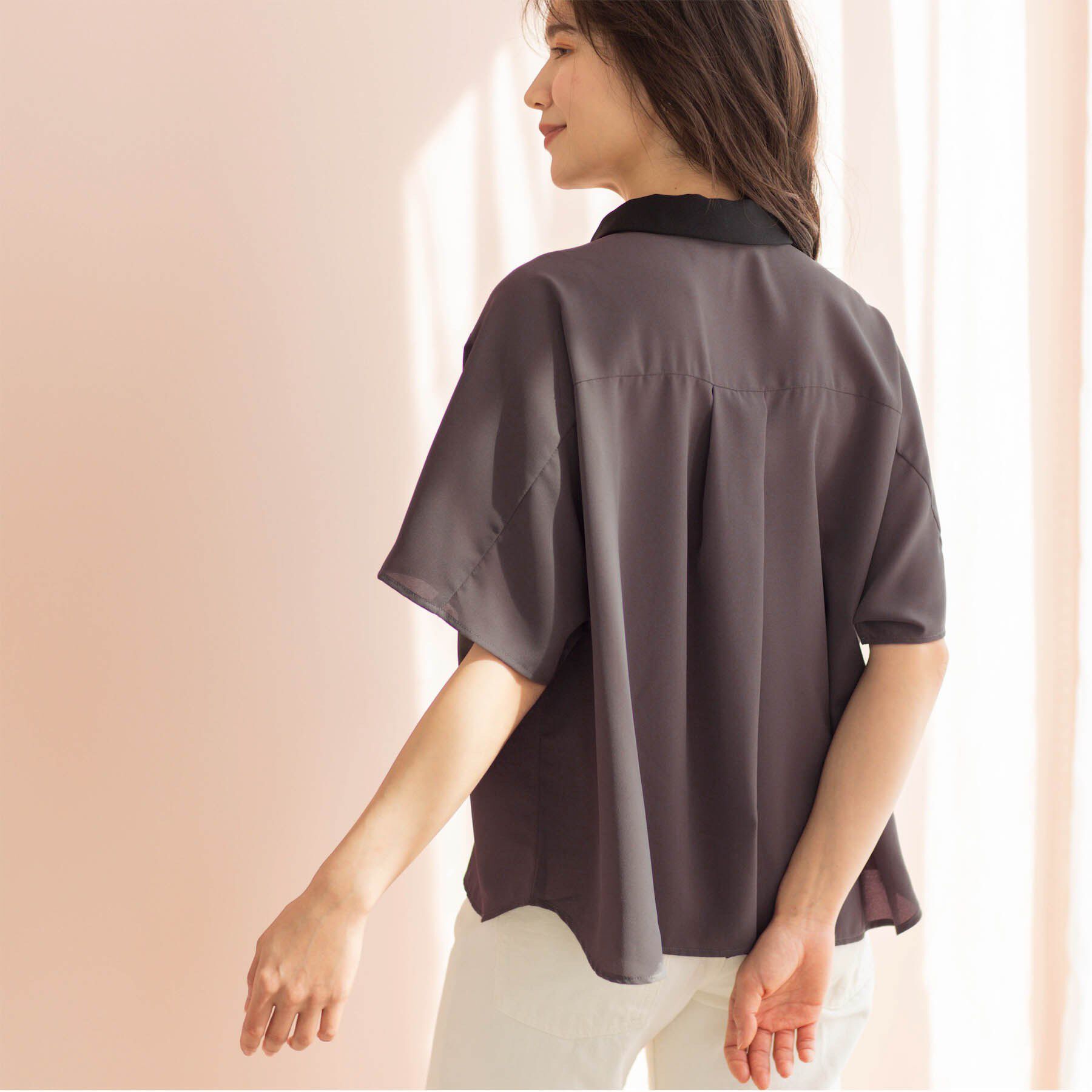 SHOO･LA･RUE「バイカラードルマンブラウス」|シャツ・ブラウス|