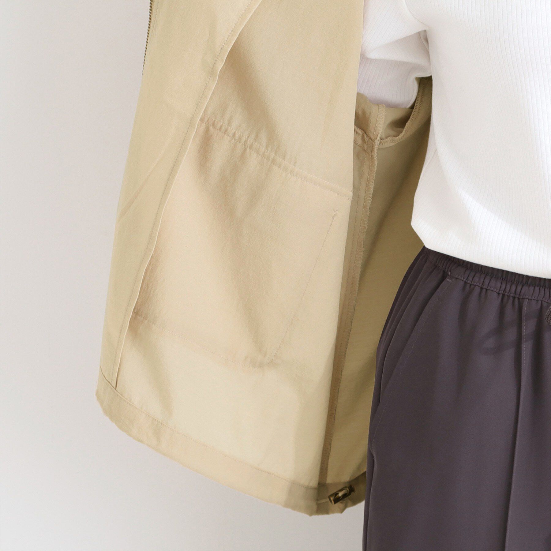 SHOO･LA･RUE「【UV】シアーフーディーブルゾン」|ブルゾン・スタジャン|