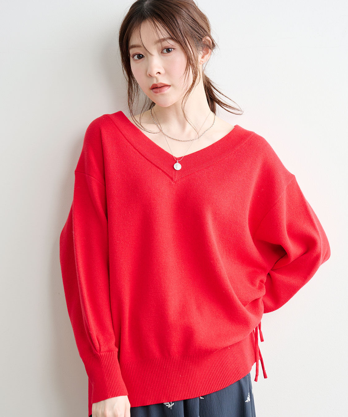 COCO DEAL「ドロストVネックニット」|ニット・セーター|