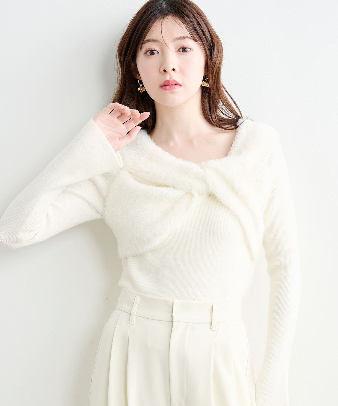 COCO DEAL「オフショルダーツイストニット」|ニット・セーター|