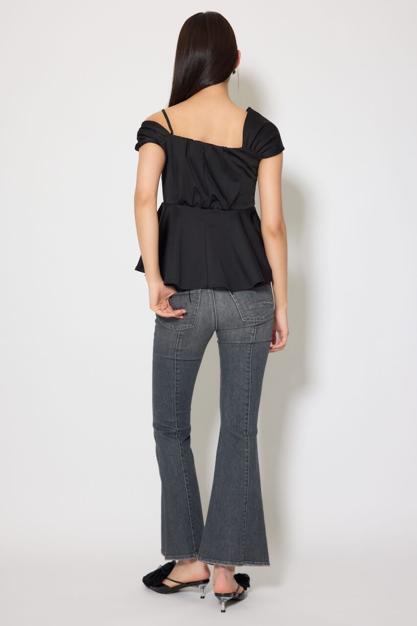 rienda「ワンショルペプラムカットトップス」|Tシャツ・カットソー|