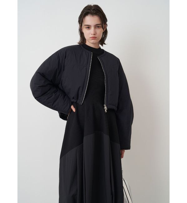 ELENDEEK「SHORT PADDING JK」|ノーカラージャケット|