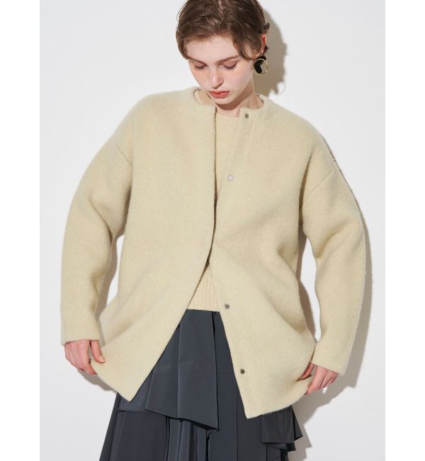 ELENDEEK「CN RACCOON MIX WCD」|カーディガン|ライトイエロー